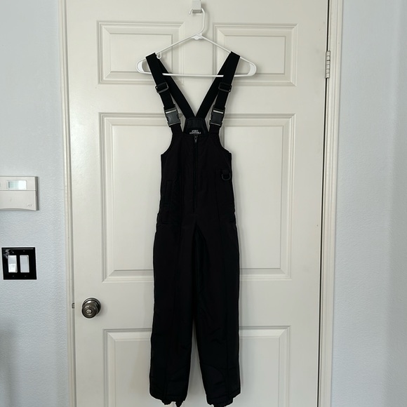 Kids Black Snow Bib - Size 10 - Picture 1 of 8
